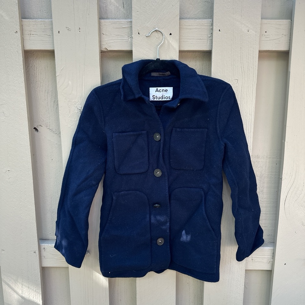 Navy blue Acne Studios wool jacket